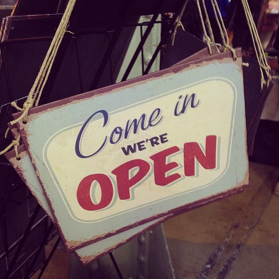 Vintage Style Open/Closed sign by Judydesignstore on Etsy