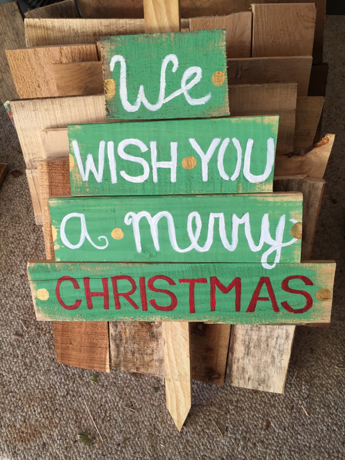 Wooden Christmas Tree Yard Sign by UrbanCompassCreation on Etsy