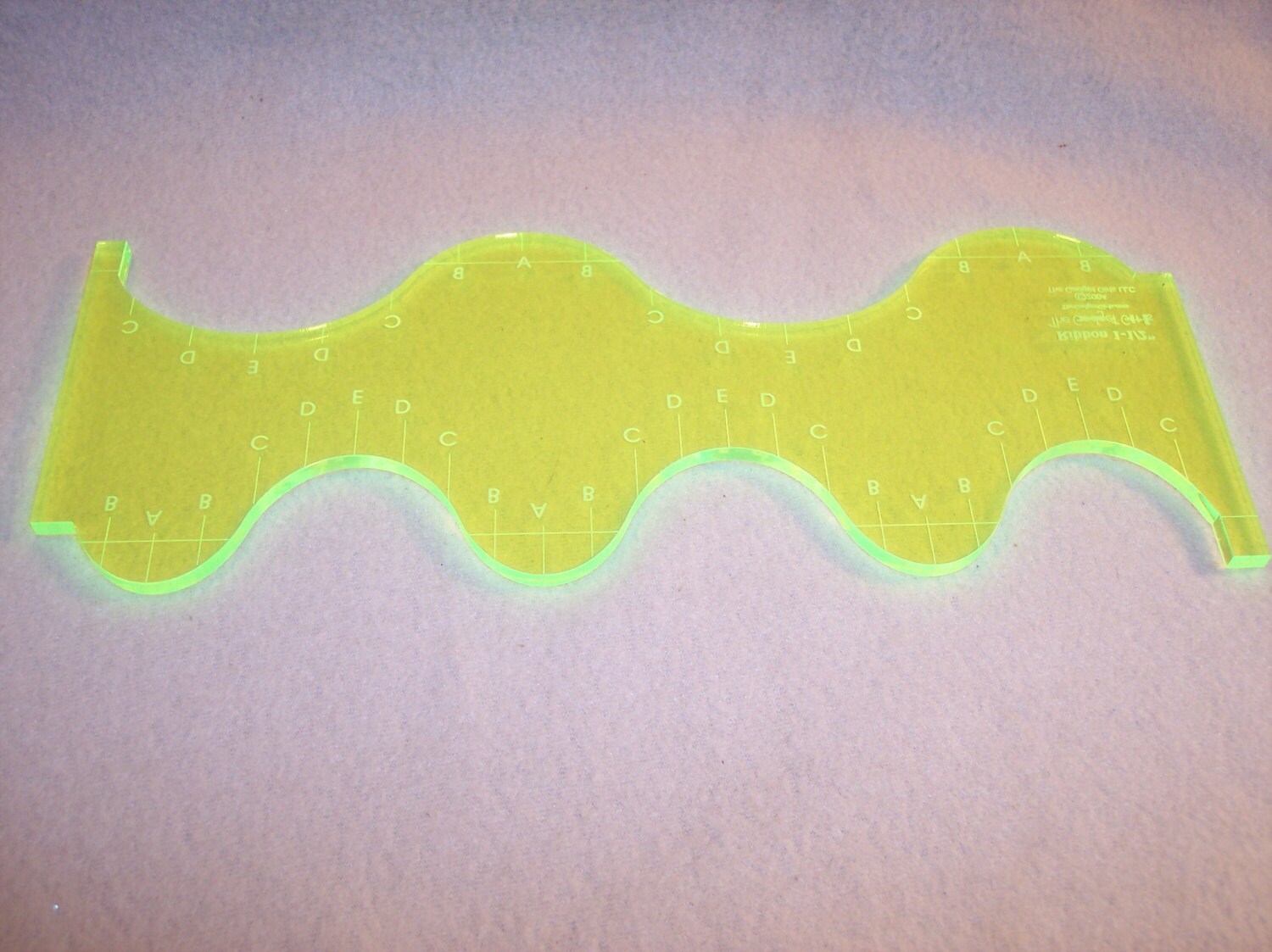 Wavy Wave Ribbon Quilt Ruler for Longarm Midarm Quilter