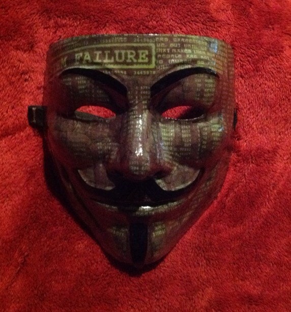 Custom Guy Fawkes Anonymous Mask By Artsync On Etsy