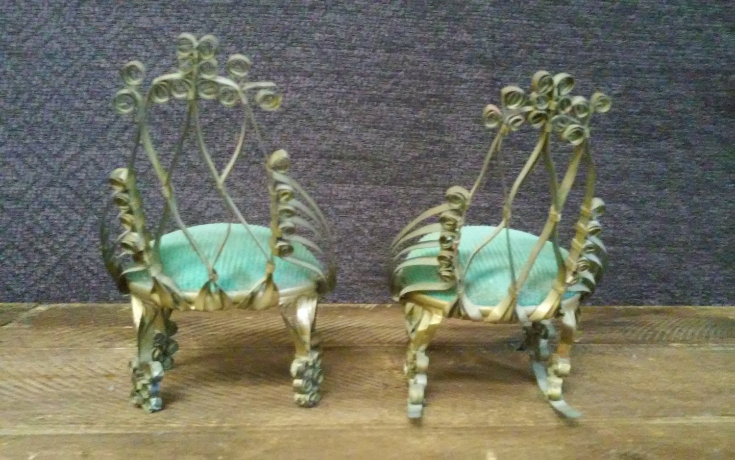 Vintage Tin Can Tramp Art Doll Furniture by theuglyottoman on Etsy