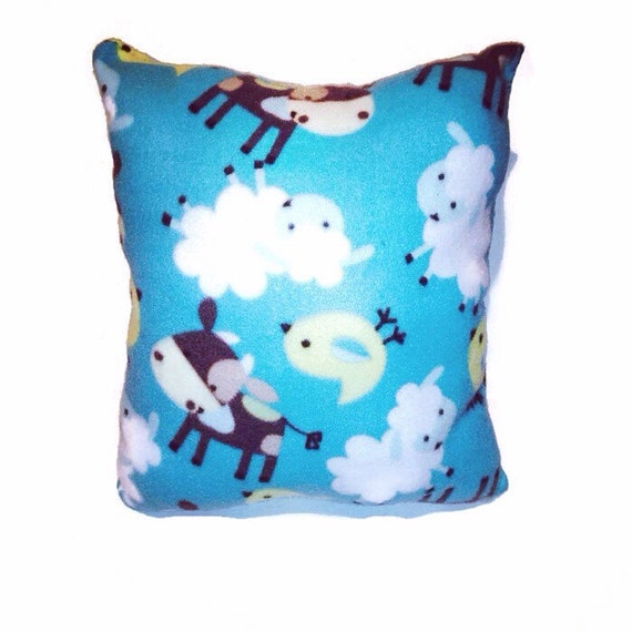 Kids Travel Pillow Animal Throw Pillow Travel by BlanketsByNaomi
