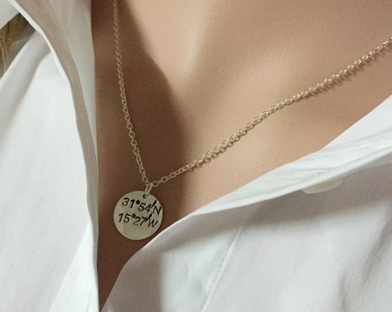 Items Similar To Latitude Longitude Necklace Latitude Longitude   Il 570xN.723441790 4voe 