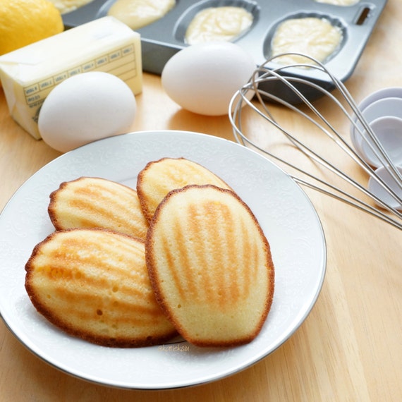 12 Large French Madeleine Butter Tea Cookies by