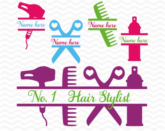 Download Hair Stylist / Hairdresser Split monogram designs, SVG ...