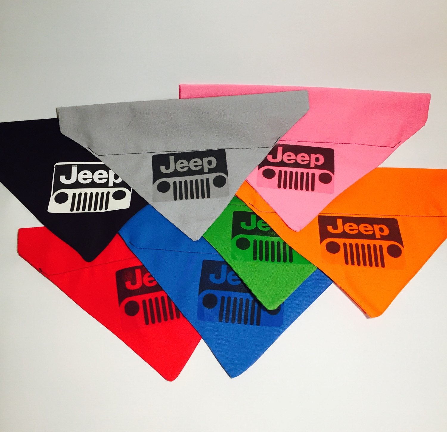 Jeep Dog Bandana circle headlights by PawfectAttire on Etsy