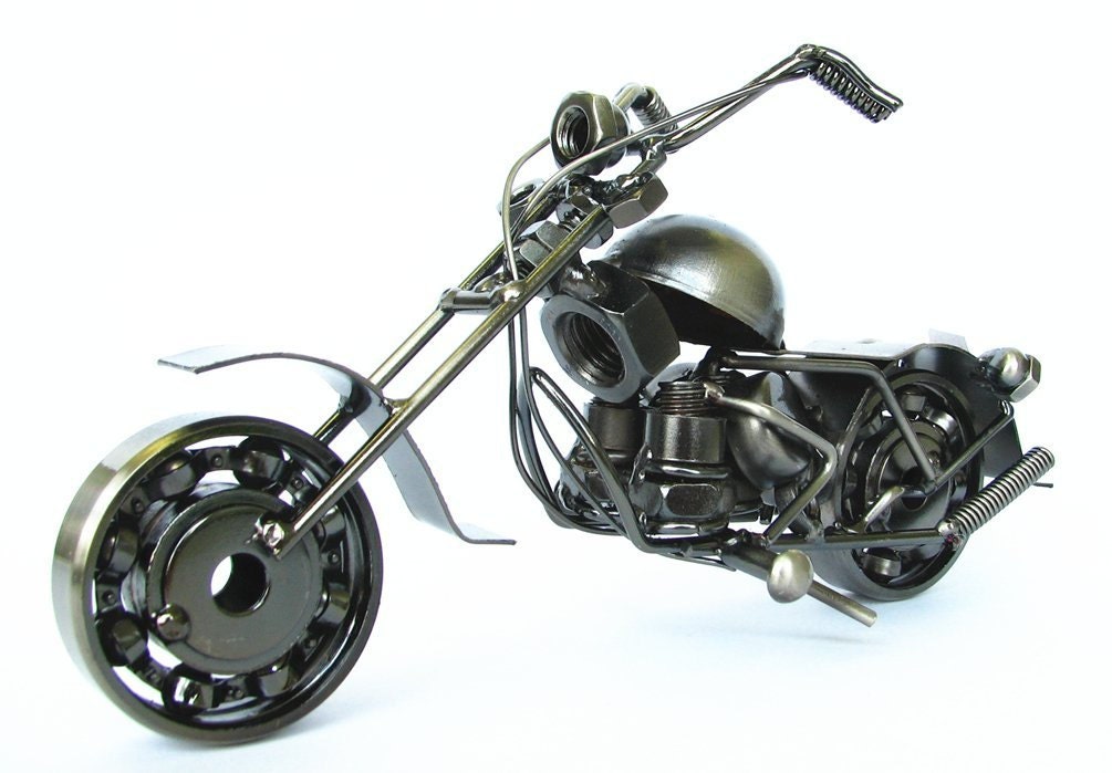 New Handmade Diecast Classic Harley Davidson Motorcycle Model