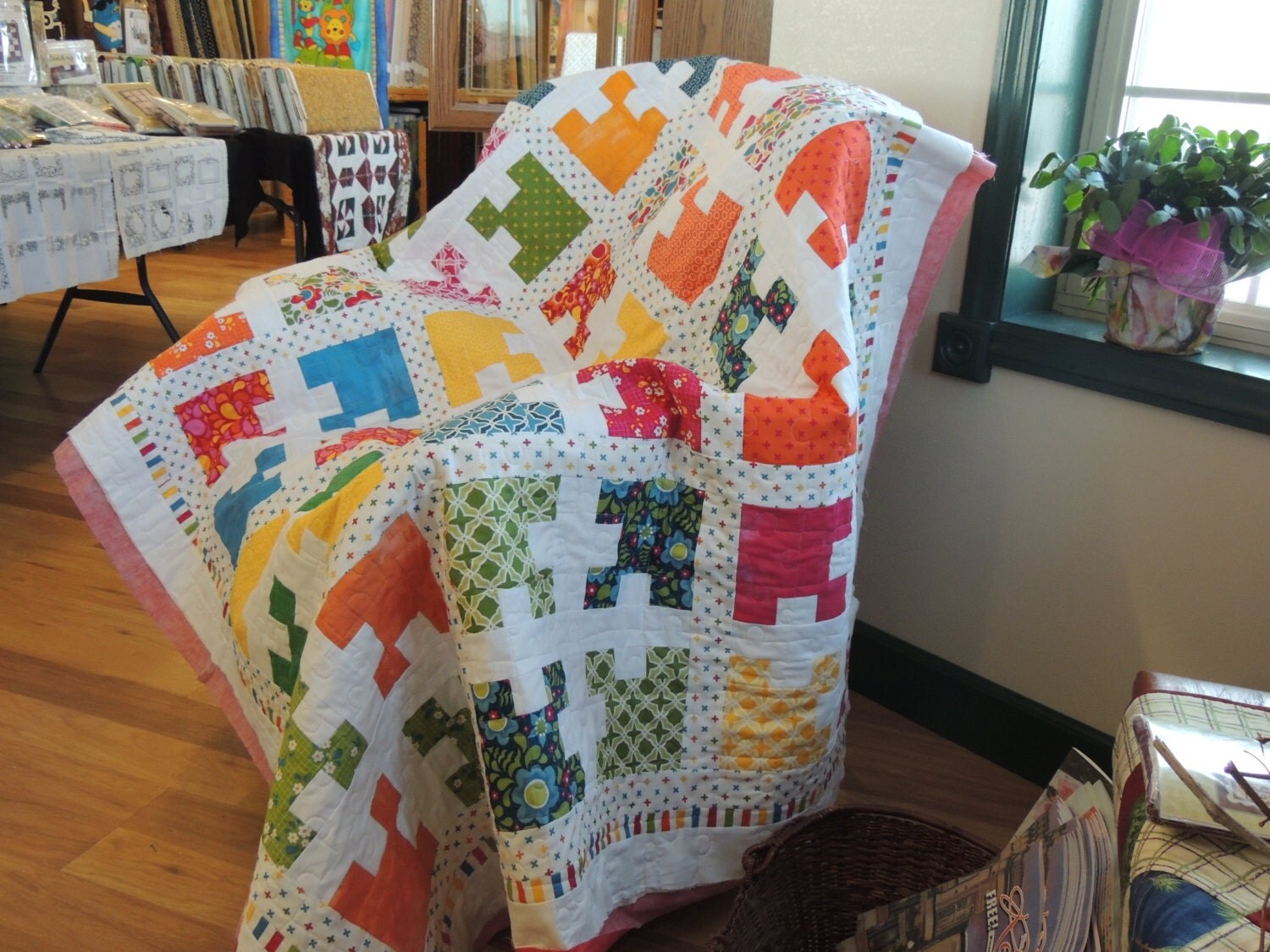 Quilt Kit Jigsaw Puzzle Pieces by QuiltKitsandBeyond on Etsy