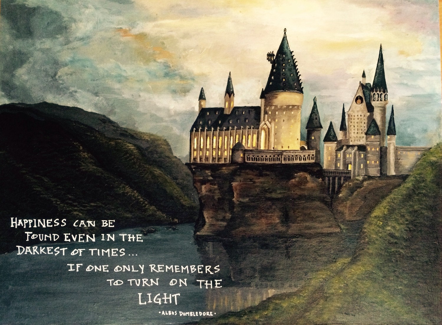 Harry Potter Hogwarts Castle Print 18x24 Originally