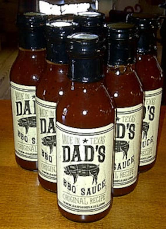 Items similar to 6 Bottles of Dads BBQ Sauce on Etsy