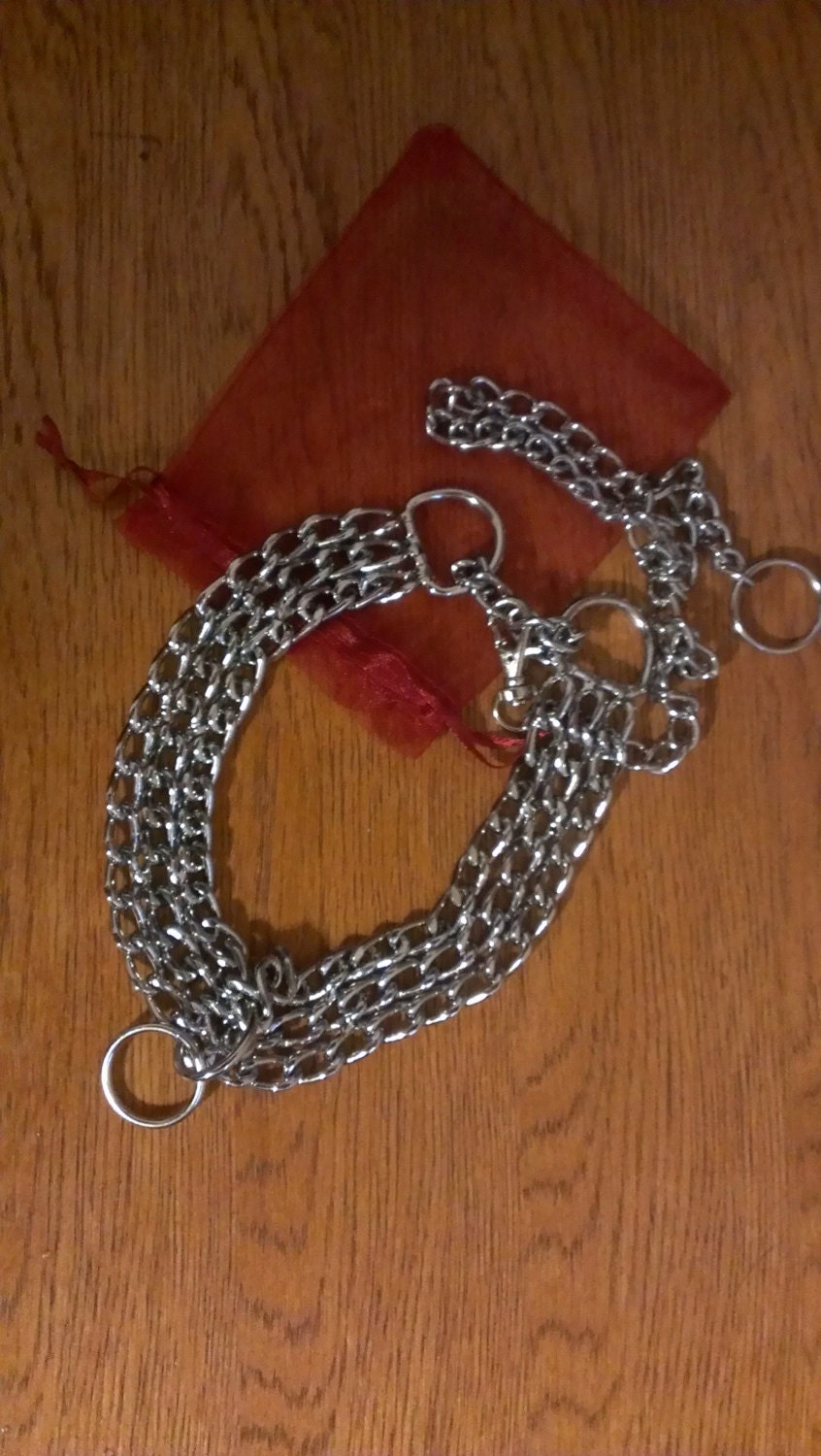 Triple Chain BDSM Collar Lead Slave collar choker lead BDSM