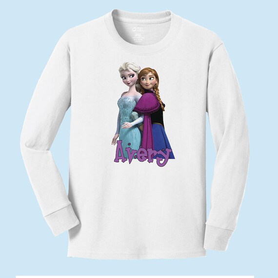 Frozen Anna and Elsa Long Sleeve shirt by PolkabeanInc on Etsy