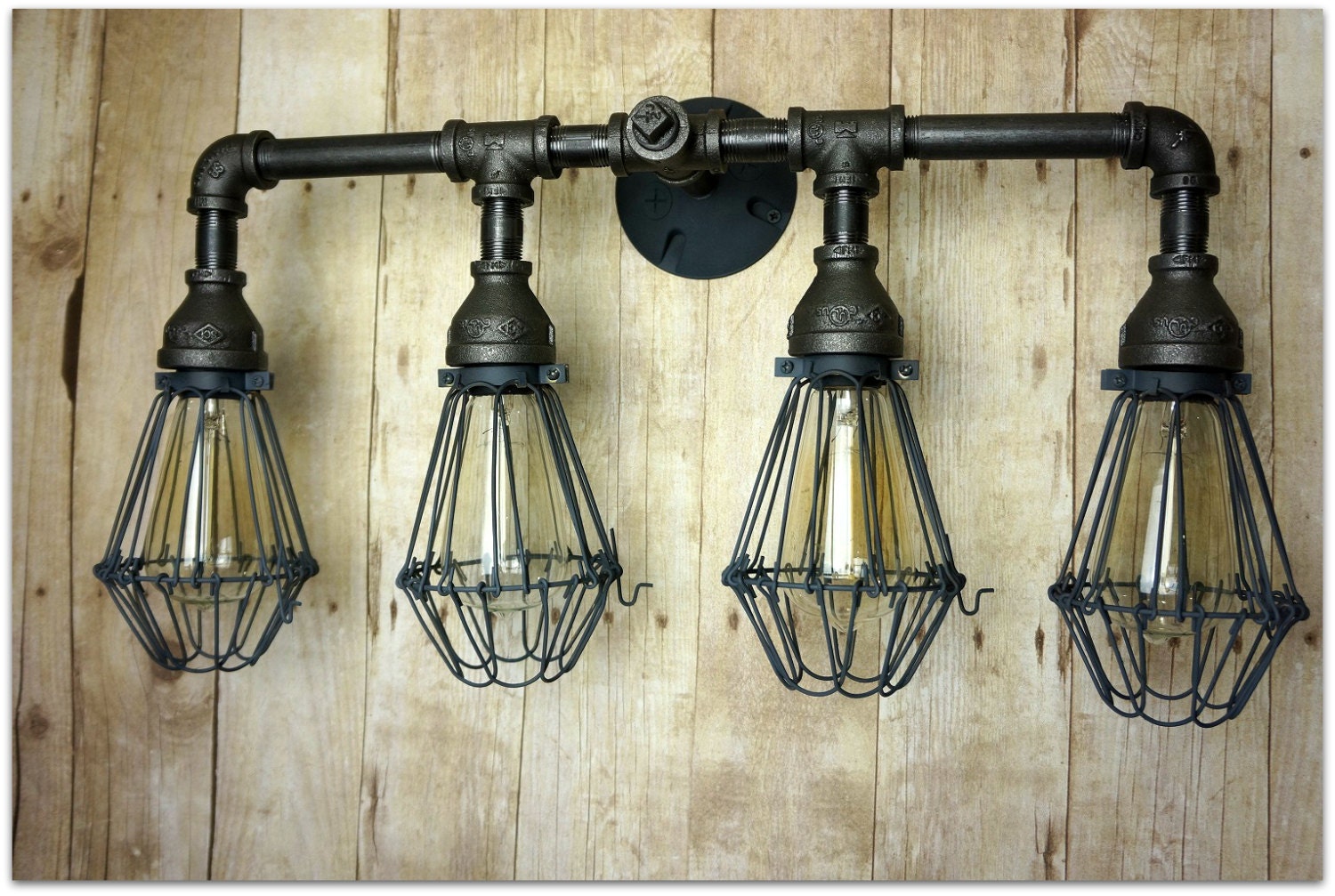 Vintage Remake Vanity Edison Light.......Vanity by 9thAveIronWorks