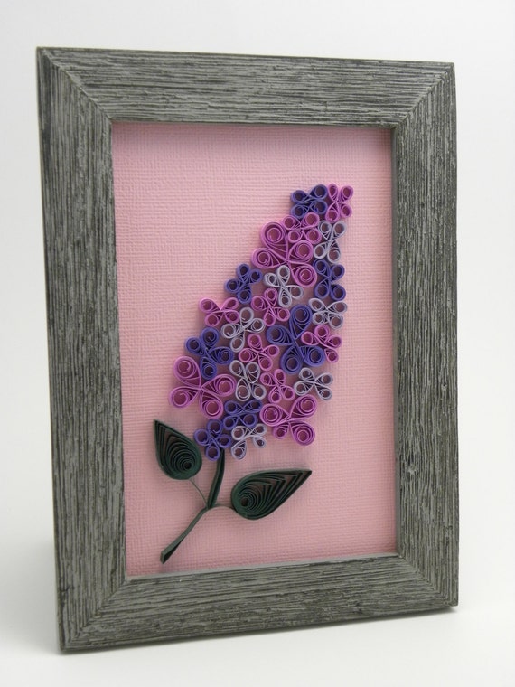 purple lilac flower: paper quilling design. unique gift home - purple lilac flower: paper quilling design. unique gift, home dÃƒÂ©cor item.  paper