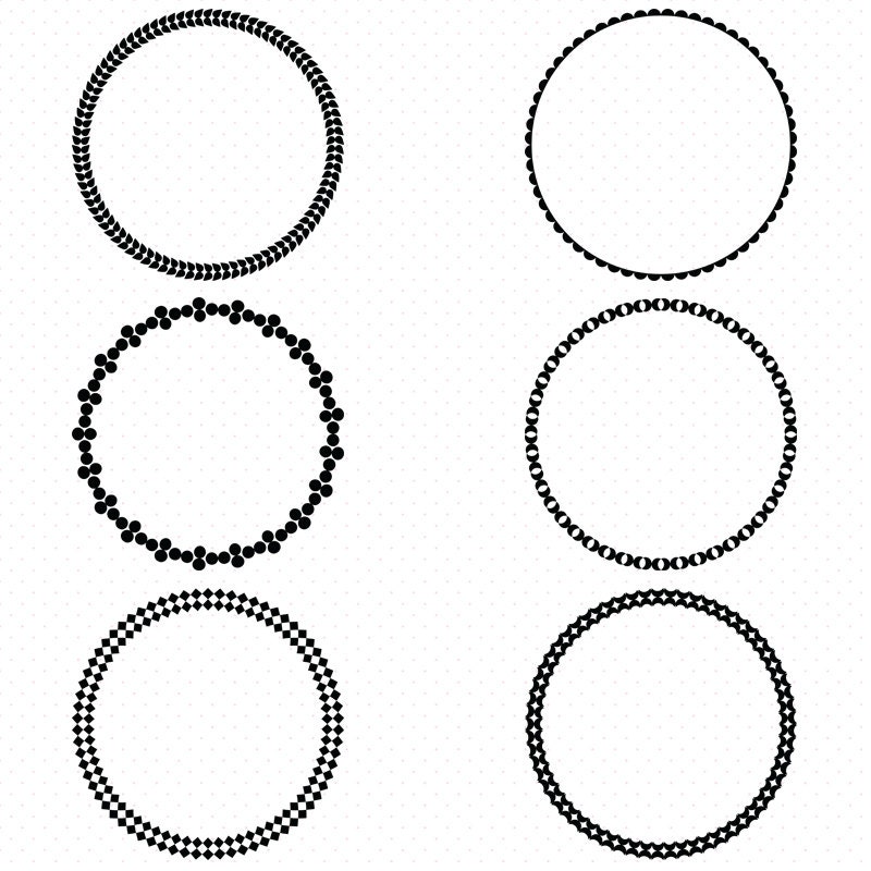 25 Circle Frames Clip Art Round Frame Clip Art Digital