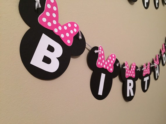 Minnie Mouse Inspired Banner by SassyFrassOriginal on Etsy