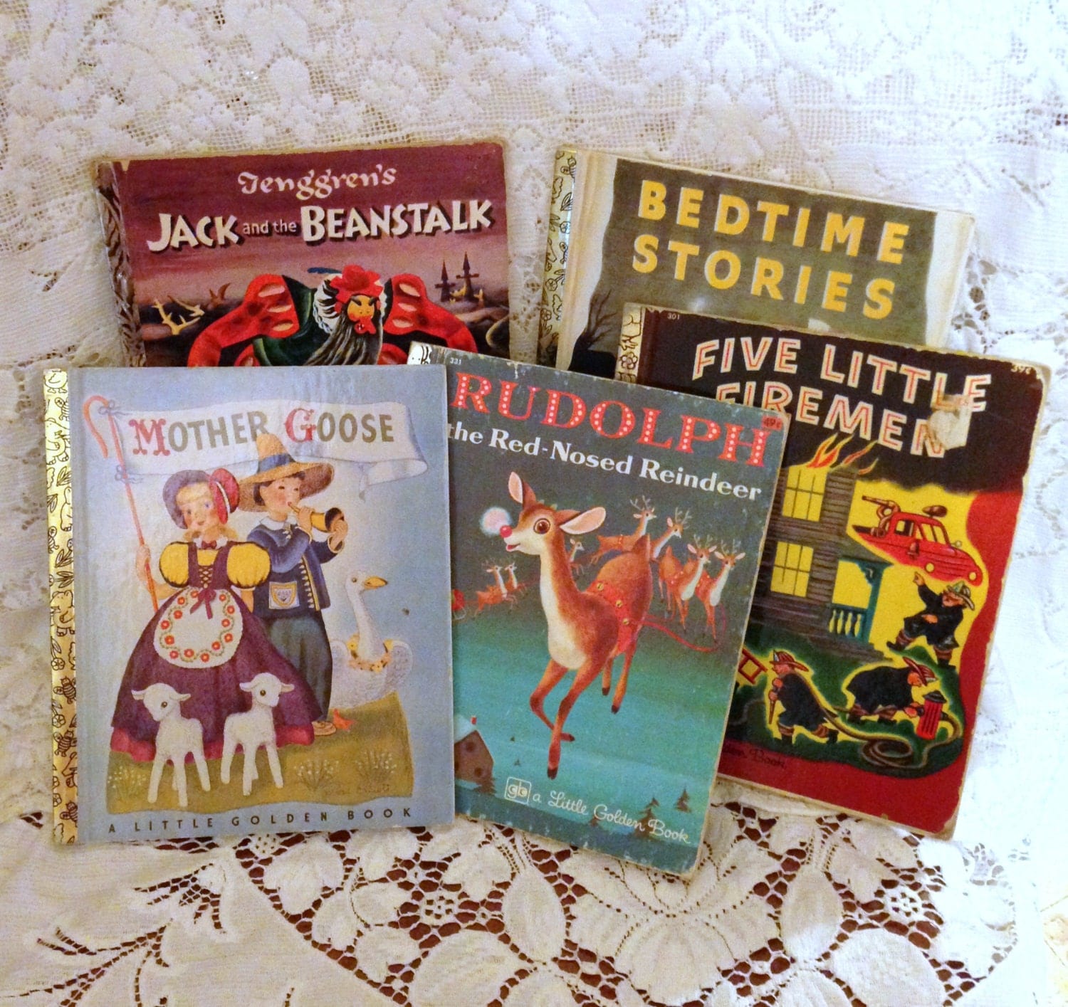 Vintage Golden Books for Children 5 Circa by AmericanVintageAve