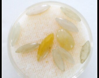 S A L E *50% Off!!! WHITE JADEITE JADE 3x9 Marquise Cabs