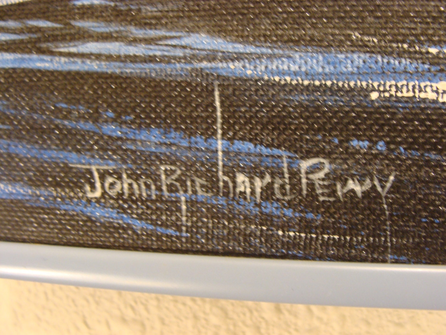 Artist John Richard Perry Sr. Original Painting of Two Ships