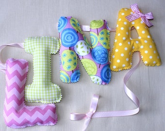 Bunting banner Name garland Crib bumpers & more by PopelineDeco