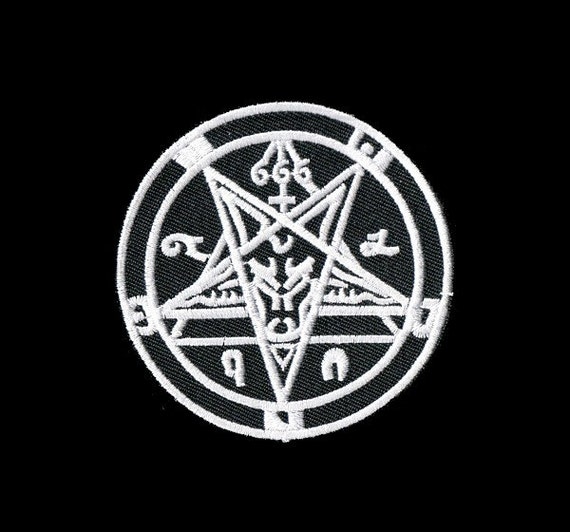 Pentagram Devil Heavy Metal Satan 666 Embroidered Iron by creambox