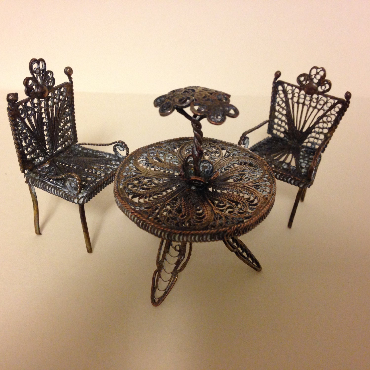 Miniature Filigree Victorian Style Patio Furniture Haute Juice