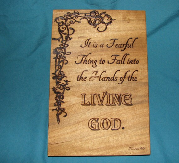 Items similar to Handmade pyrography (wood burning) Bible verse plaques