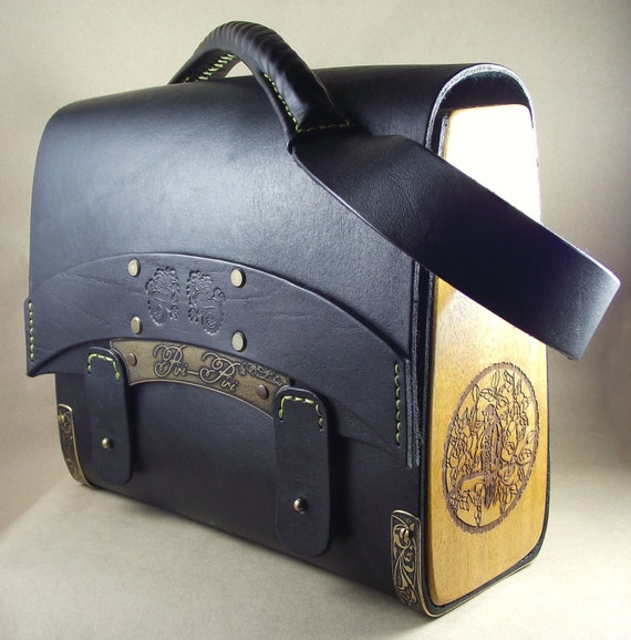 Beautiful elegant handmade black leather bag. Women leather bag with ...