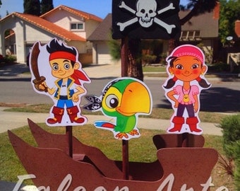 Jake and the Neverland Pirates centerpiece Ship boat 1st 2nd 3rd 4th 5th Birthday