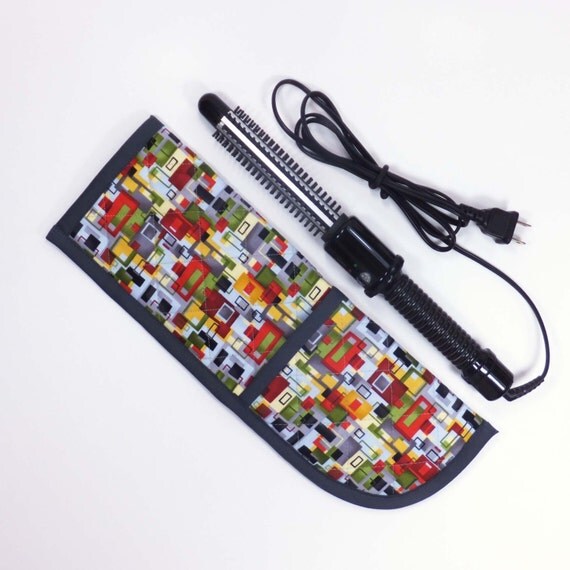 Quilted Curling Iron Case with Pocket / by GiantTreasureChest