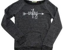 Popular items for wifey sweatshirt on Etsy