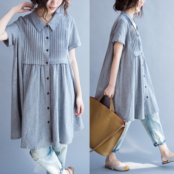 stand collar shirt dress