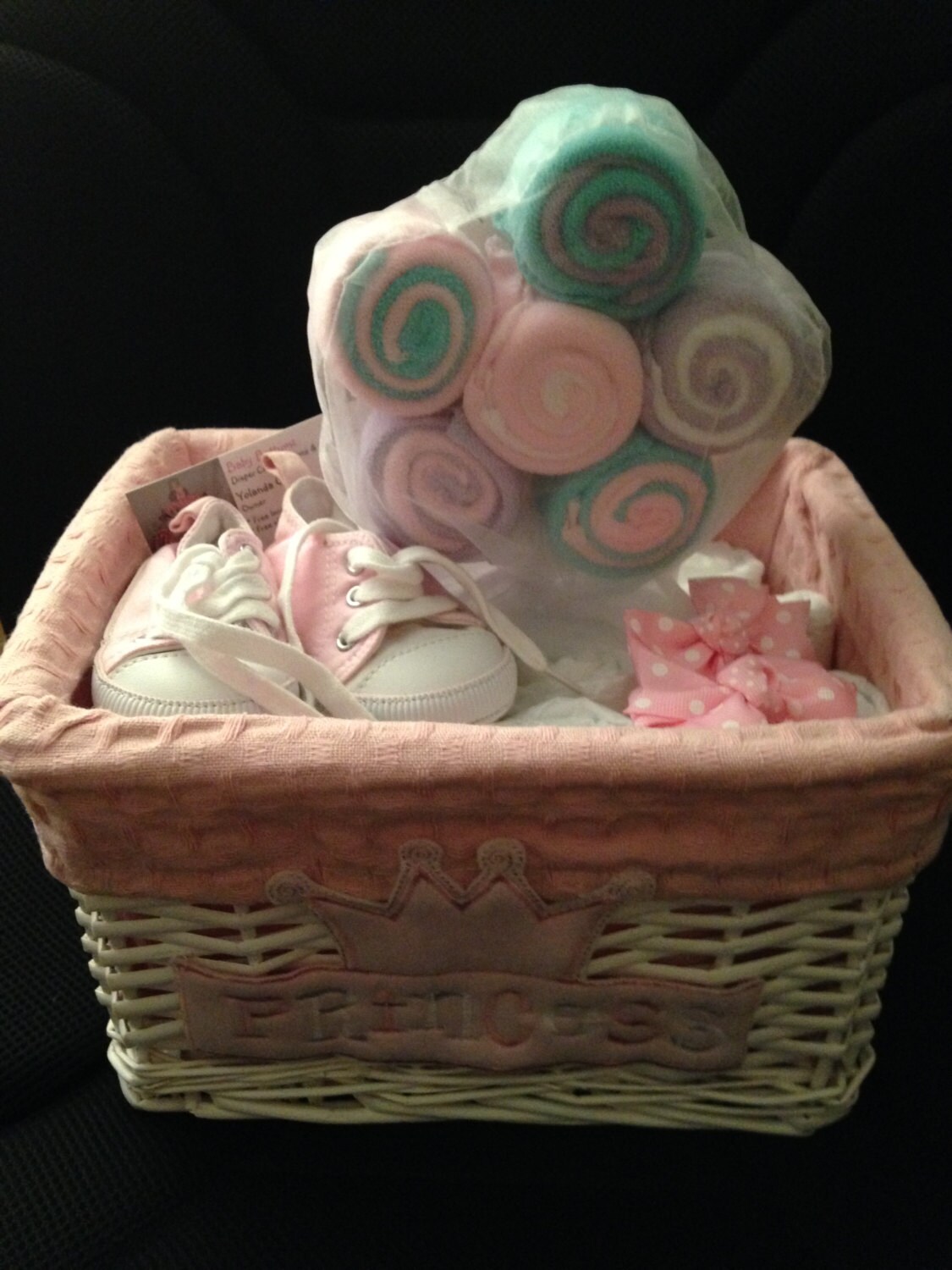 Baby Girl Diaper Basket