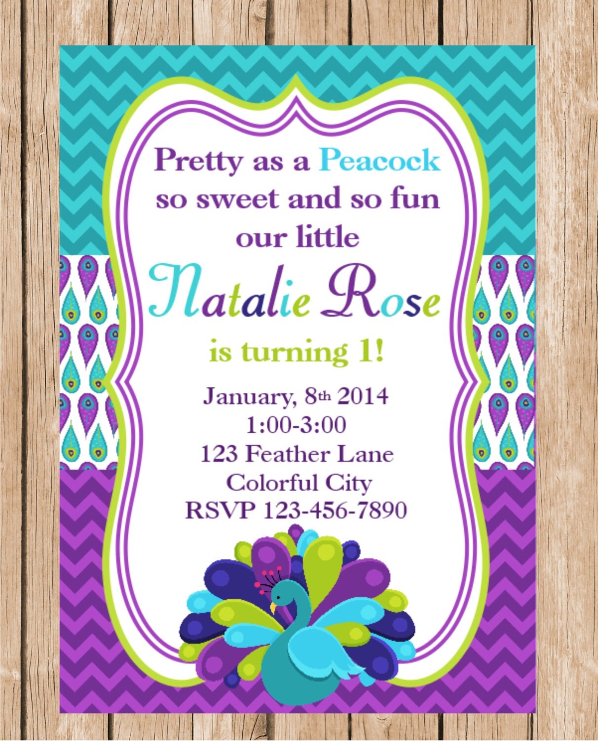 Peacock Party Invitations 9