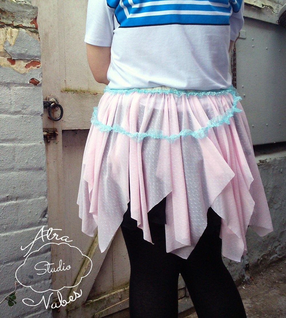 Fairy Kei Skirt Pastel Cotton Candy Pink Lightweight Overskirt