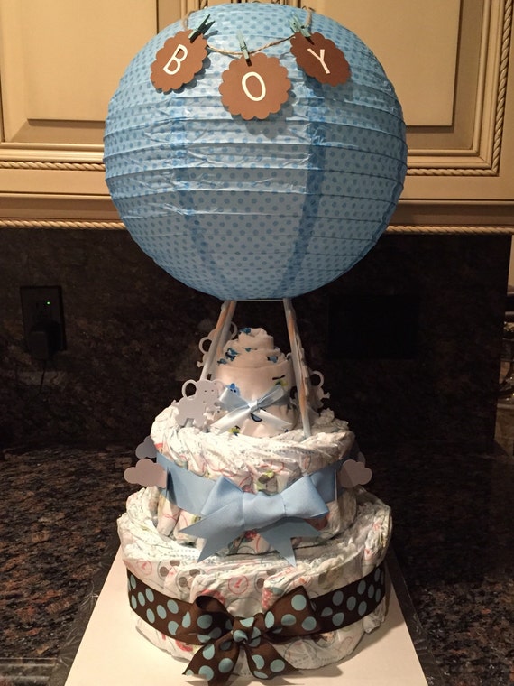 Items similar to Hot Air Balloon Diaper Cake on Etsy