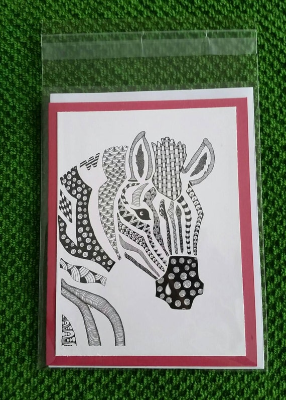 Horse Zentangle Card Blank