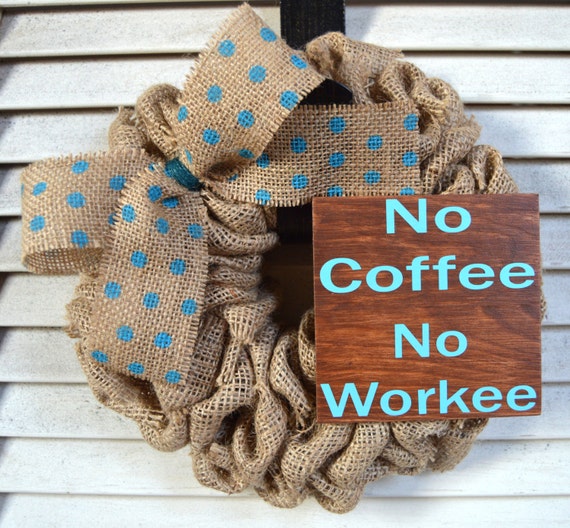 Cubicle Wreath Burlap Wreath Office Wreath Desk Decor Office Decor