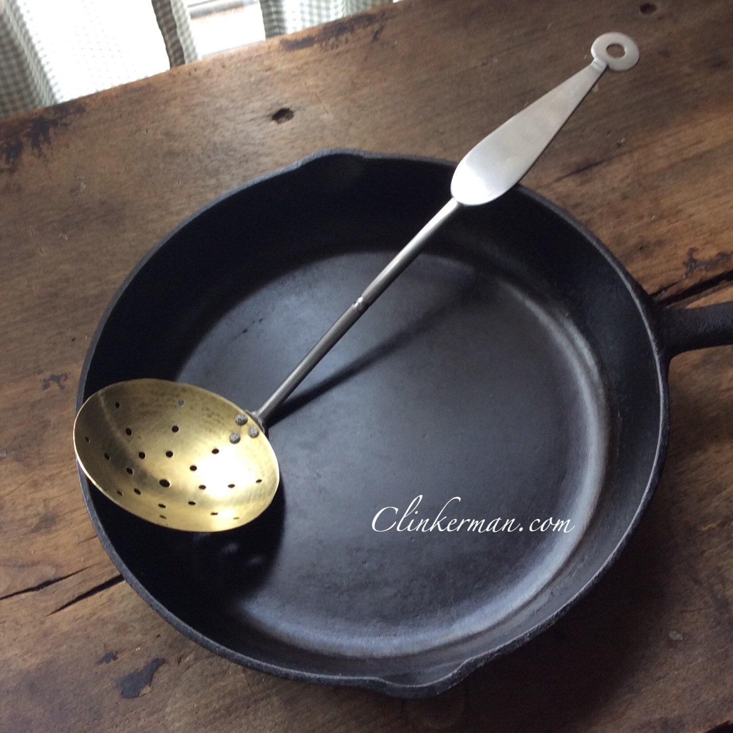 Hand Brass Strainer Ladle by Clinkerman on Etsy