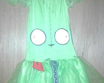 Items similar to Gir Eating Muffins Invader Zim Apron on Etsy