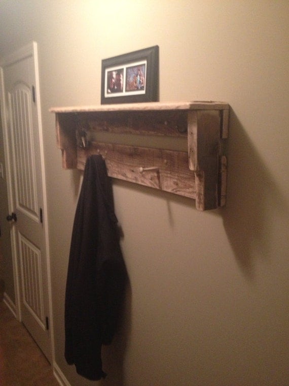 Items similar to Rustic coat hanger on Etsy