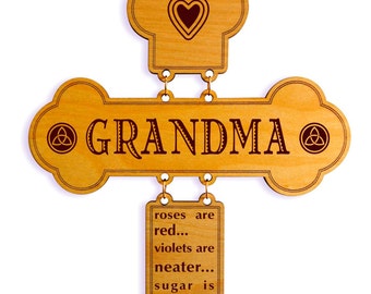 Gift to the Sweetest GrandmaGift for our Nana,Mothers Day Gift for our Lovely Grandma,Grandma Birthday Gift ,Custom Grandma Wall Cross Sign.