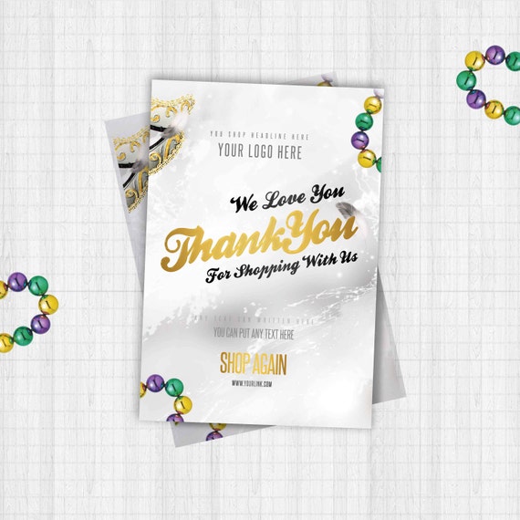 thank you flyer card template design for shop psd by thank you flyer template free