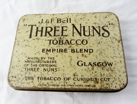 vintage three nuns tobacco tin by Mantiquetreasures on Etsy