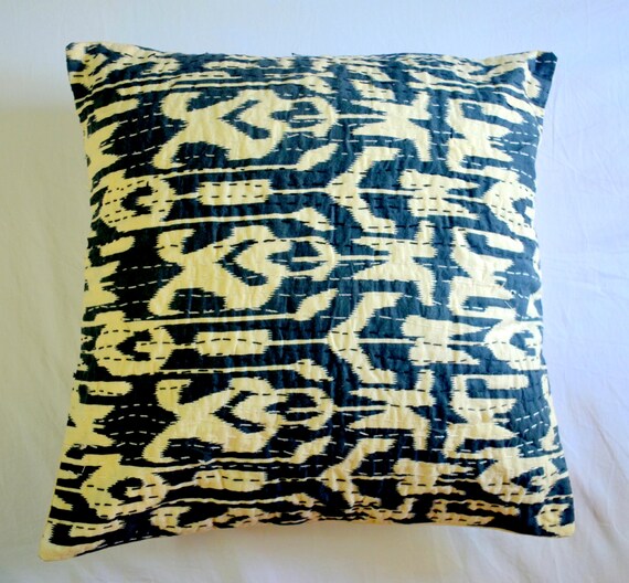 Items similar to 16 x 16 Throw Pillow in Black IKAT on Etsy