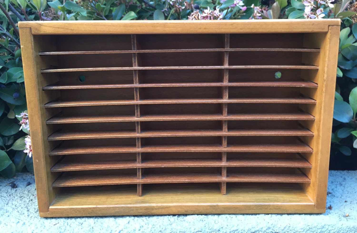 VIntage Napa Valley Box Company Cassette Tape Wall HolderSolid Wood