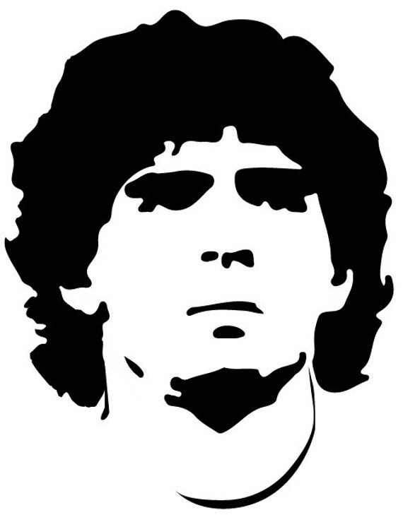 Wall sticker DIEGO ARMANDO MARADONA 48X60 cm wall art vinyl