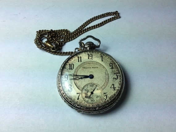 Antique-South-Bend-21-jewel-pocket-watch 14k Gold filled