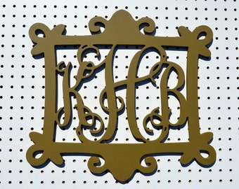Painted Wooden Monogram - Wooden Initials - Wedding Gift - Housewarming Gift - Personalized Gift - Nursery Monogram - Monogram Wall Hanging
