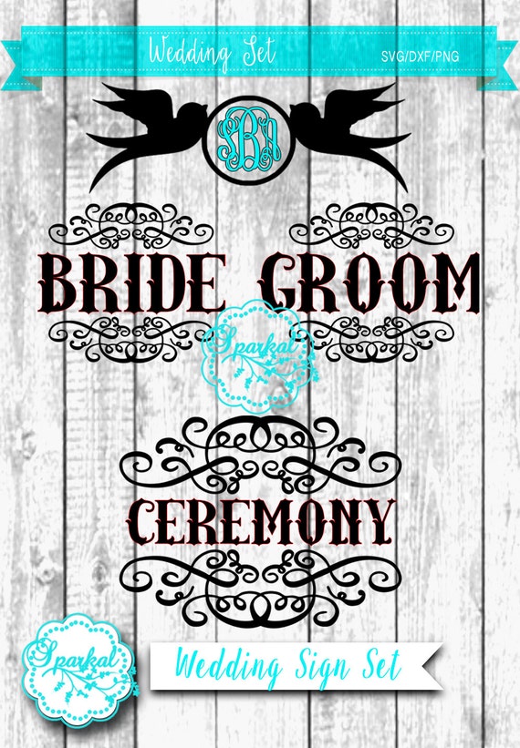 Download Wedding Day Flourishes SVG Cutting files Bride, Groom ...